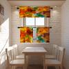 BaoNews Colorful Abstract Paint Kitchen Valances for Windows,Multicolor Modern Artist Blackout Valances Curtains Multilayer Polyester Drapes for Kitchen Bedroom 2 Pack 52X16 Inches view 2