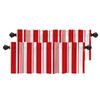 BaoNews Red Christmas Candy Cane Kitchen Valances for Windows,White Christmas Stripes Blackout Valances Curtains Multilayer Polyester Drapes for Kitchen Bedroom 2 Pack 52X16 Inches view 1