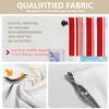 BaoNews Red Christmas Candy Cane Kitchen Valances for Windows,White Christmas Stripes Blackout Valances Curtains Multilayer Polyester Drapes for Kitchen Bedroom 2 Pack 52X16 Inches view 3