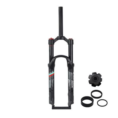 Jejy Mountain Bike Front Fork, Off-Road MTB Air Fork 26 27.5 29 Inch, Magnesium Alloy Shoulder Control Shock Absorber Disc Brake (Color : Black, Size : 26 inch)