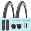2 Pack 700x23C/25C/28C/35C/38C Bike Tires Plus Bike Inner Tubes Presta Valve 48mm or Schrader Valve 48mm Foldable Replacement Tires for Road Bicycle (700 X 28C 60TPI) view 2