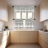 BaoNews Tile Stripe Kitchen Valances for Windows,Abstract Vintage Noisy Textured Geometric Blackout Valances Curtains Multilayer Polyester Drapes for Kitchen Bedroom 1 Pack 52X18 Inches view 3