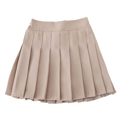 easyforever Kids Girls Pleated Tennis Short Skirt School Uniform Mini A-line Skirts Skater Scooters Skirts Skorts Khaki 8-9 Years