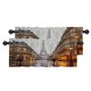 BaoNews Pink Black Europe Oil Painting Kitchen Valances for Windows,Gray Modern Eiffel Tower Blackout Valances Curtains Multilayer Polyester Drapes for Kitchen Bedroom 2 Pack 52X16 Inches view 1