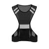 TCCFCCT Reflective Running Vest for Men Women, High Visibility Safety Vest with Large Pocket, Lightweight Reflective Running Gear for Motorcycling, Cycling, Jogging, Black view 1