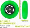 WHEELCOME Inline Skate Wheels Outdoor & Indoor Blade Roller Skate Wheel 85a Roller Hockey Wheels w/Bearings ABEC-9 for Scooter Luggage Repair, 64mm 70mm 72mm 76mm 80mm Dia, 8-Pack (Green, 76mm) view 3