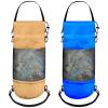 Gersoniel 2 Packs Portable Boat Accessories Mesh Trash Bags Trash Can Garbage Container for Boat Kayak Camper Fishing Cabin Storage Men Women Adults(Khaki, Blue) view 1