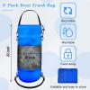 Gersoniel 2 Packs Portable Boat Accessories Mesh Trash Bags Trash Can Garbage Container for Boat Kayak Camper Fishing Cabin Storage Men Women Adults(Khaki, Blue) view 3