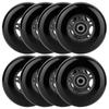 WHEELCOME Inline Skate Wheels Outdoor & Indoor Blade Roller Skate Wheels 85a Roller Hockey Wheels w/Bearings ABEC-9 for Scooter Luggage Repair, 64mm 70mm 72mm 76mm 80mm Dia, 8-Pack (Black, 76mm) view 1