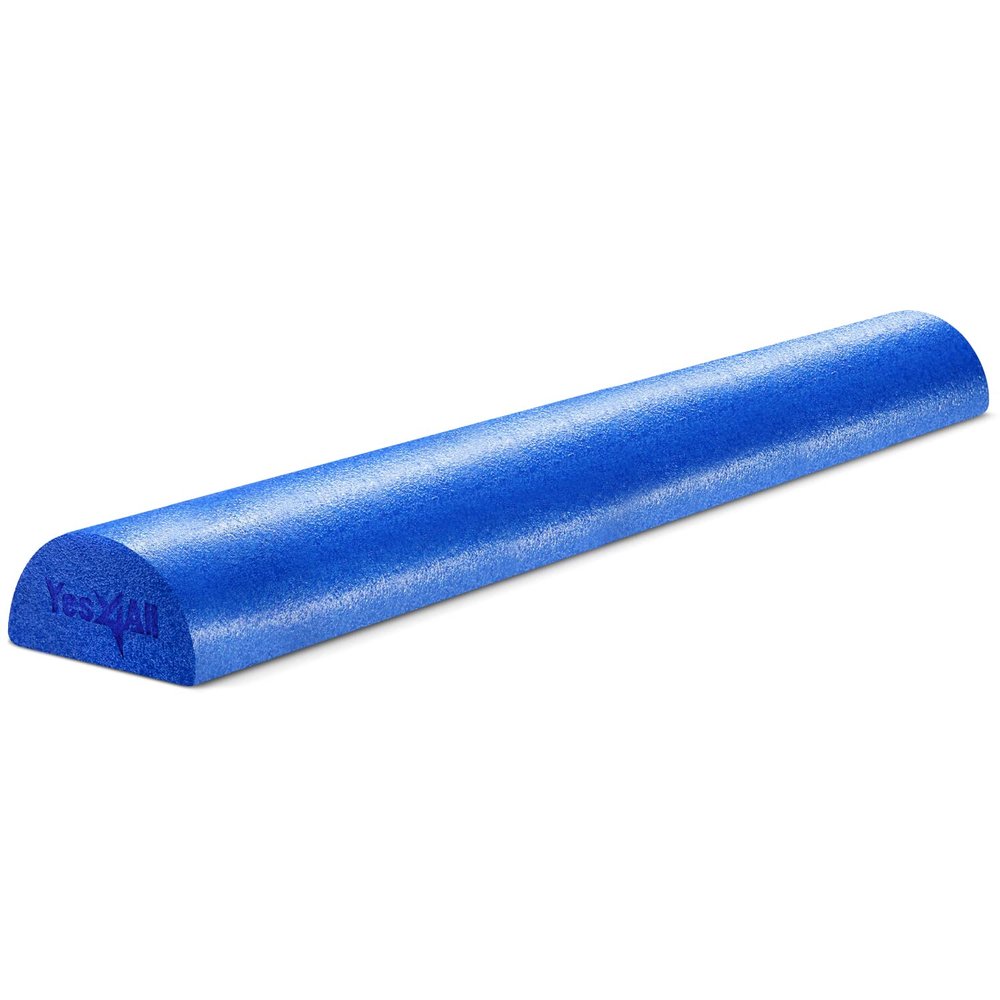 Yes4All Medium Firm Half Foam Rollers for Post-Workout Relaxation, 12/18/24/36 inch PE Foam Roll for Back Massage & Yoga Exercise