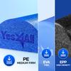 Yes4All Medium Firm Half Foam Rollers for Post-Workout Relaxation, 12/18/24/36 inch PE Foam Roll for Back Massage & Yoga Exercise view 2