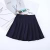Aislor Girl's Pleated Skirt School Uniform A-line Mini Skirts Skater Scooters Tennis Skirts Skorts with Safety Shorts Navy Blue 6-7 Years view 2
