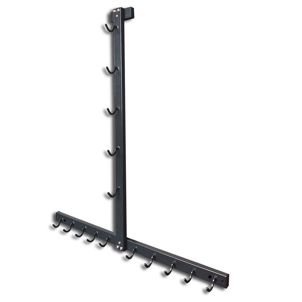 Gym Fitness LAT Pull Down Bar Storage Rack for Mag Grip - Heavy Duty A-Frame Stand for Pulldown Attachments (T-ZHIJIA)