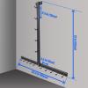 Gym Fitness LAT Pull Down Bar Storage Rack for Mag Grip - Heavy Duty A-Frame Stand for Pulldown Attachments (T-ZHIJIA) view 2