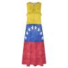 Flag of Venezuela Ankle Long Maxi Dress for Women Sleeveless Summer with Pockets view 3