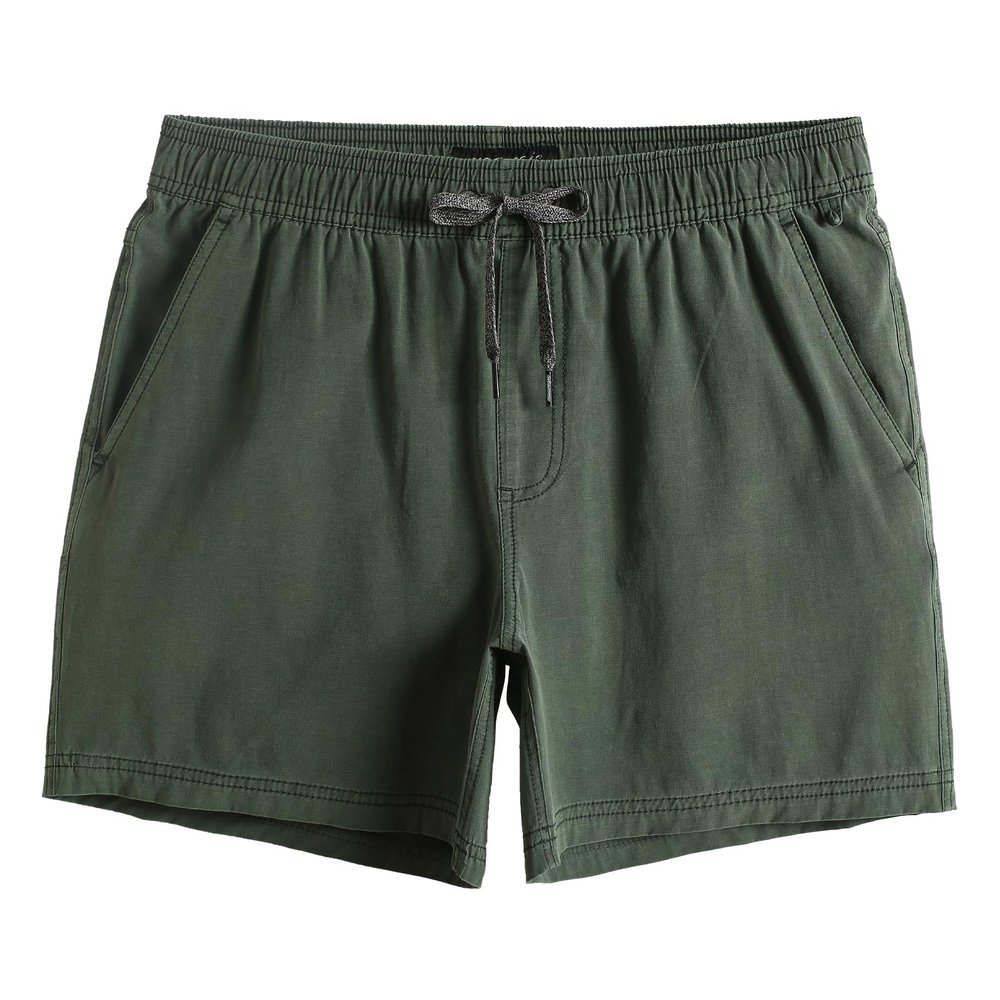 maamgic Men's 5 inch Inseam Shorts Pull-On Relaxed Fit Comfort Stretch Short Shorts with Pocket Washed Green X-Large