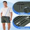 maamgic Men's 5 inch Inseam Shorts Pull-On Relaxed Fit Comfort Stretch Short Shorts with Pocket Washed Green X-Large view 4