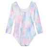 Domusgo Girls Gymnastics Leotards Long Sleeve Size 4t 5t Sparkle One Piece Scrawl Colorful Outfits view 2
