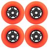 WHEELCOME Inline Skate Wheels Outdoor & Indoor Blade Roller Skate Wheels 85a Roller Hockey Wheels w/Bearings ABEC-9 for Scooter Luggage Repair, 64mm 70mm 72mm 76mm 80mm Dia, 8-Pack (Orange, 76mm) view 2