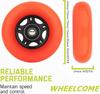 WHEELCOME Inline Skate Wheels Outdoor & Indoor Blade Roller Skate Wheels 85a Roller Hockey Wheels w/Bearings ABEC-9 for Scooter Luggage Repair, 64mm 70mm 72mm 76mm 80mm Dia, 8-Pack (Orange, 76mm) view 3