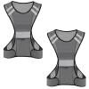 TCCFCCT Reflective Running Vest with Large Pocket, High Visibility Vest for Men Women, Lightweight Running Gear for Motorcycling, Cycling, Jogging, Night Walking, 2PCS, Grey view 1