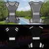 TCCFCCT Reflective Running Vest with Large Pocket, High Visibility Vest for Men Women, Lightweight Running Gear for Motorcycling, Cycling, Jogging, Night Walking, 2PCS, Grey view 2