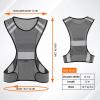 TCCFCCT Reflective Running Vest with Large Pocket, High Visibility Vest for Men Women, Lightweight Running Gear for Motorcycling, Cycling, Jogging, Night Walking, 2PCS, Grey view 3