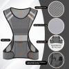 TCCFCCT Reflective Running Vest with Large Pocket, High Visibility Vest for Men Women, Lightweight Running Gear for Motorcycling, Cycling, Jogging, Night Walking, 2PCS, Grey view 4