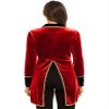 Huimingda Womens Velvet Circus Ringmaster Show Lapel Blazers Jacket Adults Showman Tailcoat Costume Red X-Large view 2