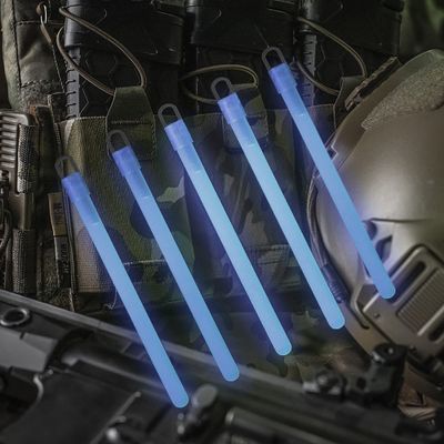 M-Tac 6 Emergency Glow Sticks  12Hour Chem Light Sticks for Camping, Tactical, Safety, Marine & Survival Kits - 5 Pack (Blue)