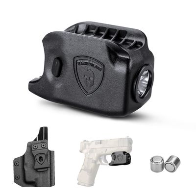 WARRIORLAND Mini Gun Light with Kydex Holster Compatible with Glock 43 / G43X (Not Fit G43X MOS with Rail) Pistol, 150 Lumens Handgun Light, LED Tactical Flashlight SL-1 w/ G43 Holster