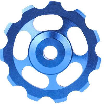 Bike Derailleurs 1.65x1.65x0.2 in 11T Aluminum Sealed Bearing Rear Derailleur Pulley Bike Guide Roller Pulley Ceramic Bearings Accessories for Most of Rear Derailleur on The Market (Blue)