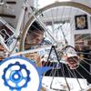 Bike Derailleurs 1.65x1.65x0.2 in 11T Aluminum Sealed Bearing Rear Derailleur Pulley Bike Guide Roller Pulley Ceramic Bearings Accessories for Most of Rear Derailleur on The Market (Blue) view 4
