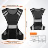 TCCFCCT Reflective Running Vest with Large Pocket, High Visibility Reflective Vest for Men Women, Lightweight Reflective Running Gear for Motorcycling, Cycling, Jogging, Night Walking, 2PCS, Black view 3