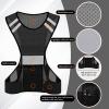 TCCFCCT Reflective Running Vest with Large Pocket, High Visibility Reflective Vest for Men Women, Lightweight Reflective Running Gear for Motorcycling, Cycling, Jogging, Night Walking, 2PCS, Black view 4