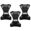 TCCFCCT Reflective Safety Running Vest for Men Women Running Gear for Walking at Night, 3 Pack Mesh Black, One Size view 1