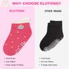ELUTONG Toddler Socks with Grips Anti Slip Ankle Socks 12 Pairs for 1-7 Years Boys Girls Kids Infant Baby view 3