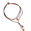 COLORFUL BLING Boho Black Brown Suede Choker Necklace Long Layered Feather Necklaces Birthday Gifts Summer Vacation Jewelry for Women Teen-A view 1