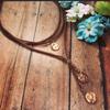 COLORFUL BLING Boho Black Brown Suede Choker Necklace Long Layered Feather Necklaces Birthday Gifts Summer Vacation Jewelry for Women Teen-A view 2