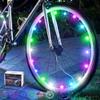DAWAY A01 LED Bike Wheel Light (1 Tire, Colorful) - Bright Bicycle Spoke Lights, 2 Modes, Waterproof Safety Bike Tire Light for Kids & Adults, Fun Night Riding Accessory, Batteries Included view 1