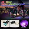 DAWAY A01 LED Bike Wheel Light (1 Tire, Colorful) - Bright Bicycle Spoke Lights, 2 Modes, Waterproof Safety Bike Tire Light for Kids & Adults, Fun Night Riding Accessory, Batteries Included view 3