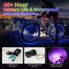 DAWAY A01 LED Bike Wheel Light (1 Tire, Blue) - Fun Bicycle Spoke or Frame Light Strip, Bright Bike Tire Lights for Kids, Boys, Girls, Men, Women, Teens, Cool Bike or Wheelchair Decoration Accessory view 3