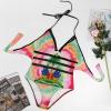 Haiti Flag Women's One-Piece Swimsuit Triangle Bathing Swimsuit Beach Party XL view 2