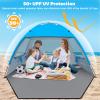 Venustas Beach Tent Sun Shelter for 3/4-5/6-7/8-10 Person, UPF 50+ UV Protection Beach Canopy, Lightweight and Easy Setup Cabana, Portable Beach Shade Tent view 3
