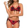Bikini Albanian Flag Bathing Suit Women's Swimwear Bikini Tummy Control Swimsuits L view 1