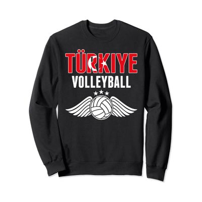 Proud Turkey Volleyball Fan Jersey Pride Trkiye Flag Vball Sweatshirt