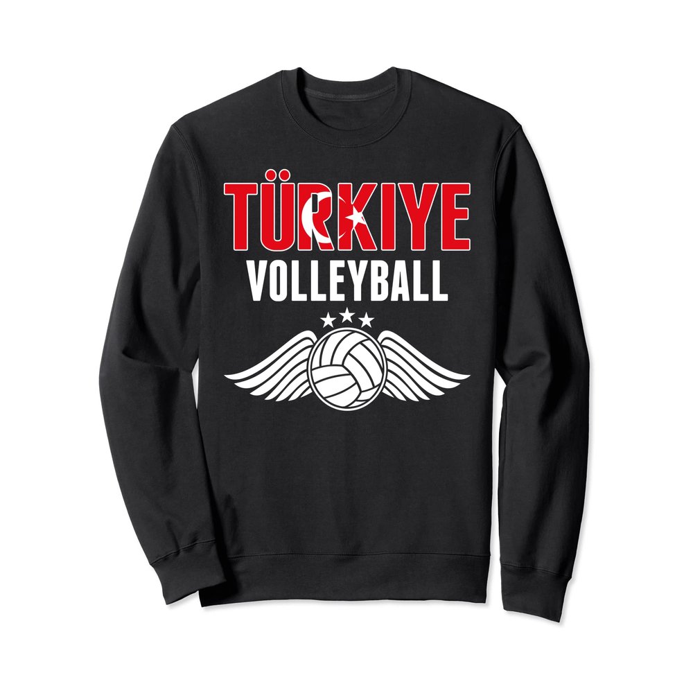 Proud Turkey Volleyball Fan Jersey Pride Trkiye Flag Vball Sweatshirt