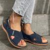 ZBYY Women Wedge Sandals with Arch Support Summer Comfort Platform Bohemia Flat Shoes Elastic Beach Shoes Sandals view 3