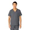 WonderWink W123 Unisex 4 Pocket Utility Scrub Top, Pewter, S view 1