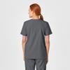 WonderWink W123 Unisex 4 Pocket Utility Scrub Top, Pewter, S view 3